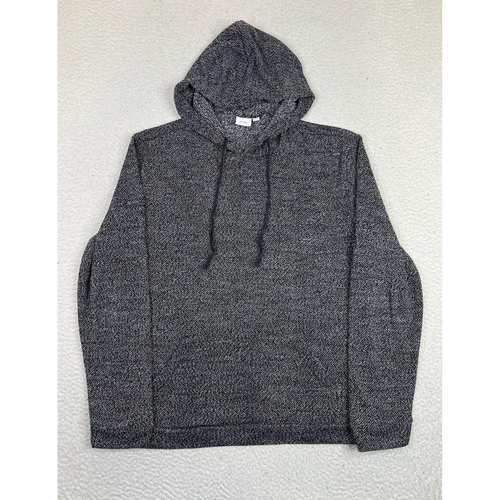 Onia Hoodie Mens Small Gray Marled Knit Pullover Sweatshirt R20001CN01‎